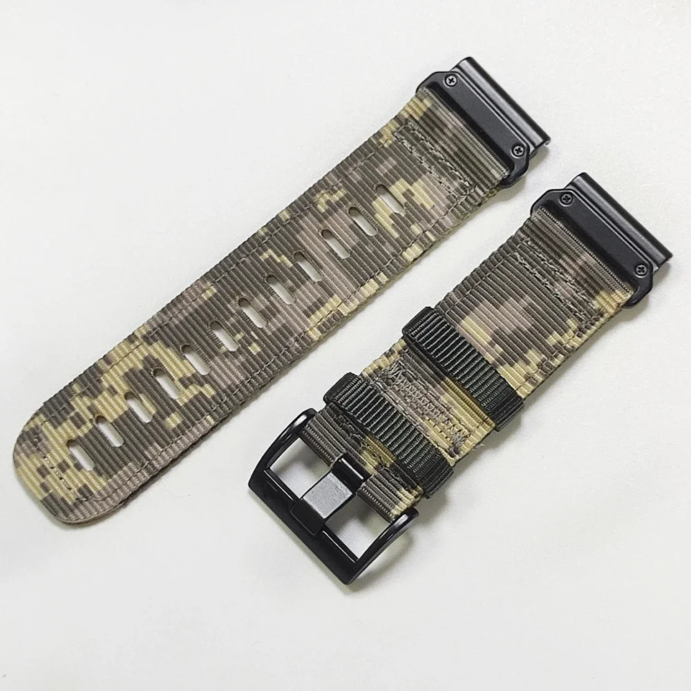 Cinturino Nylon 22mm QuickFit Per Garmin – Tactix 8, Fēnix 8, Epix 2, Fenix 7 E Molti Altri – Chiusura Magnetica – Nero