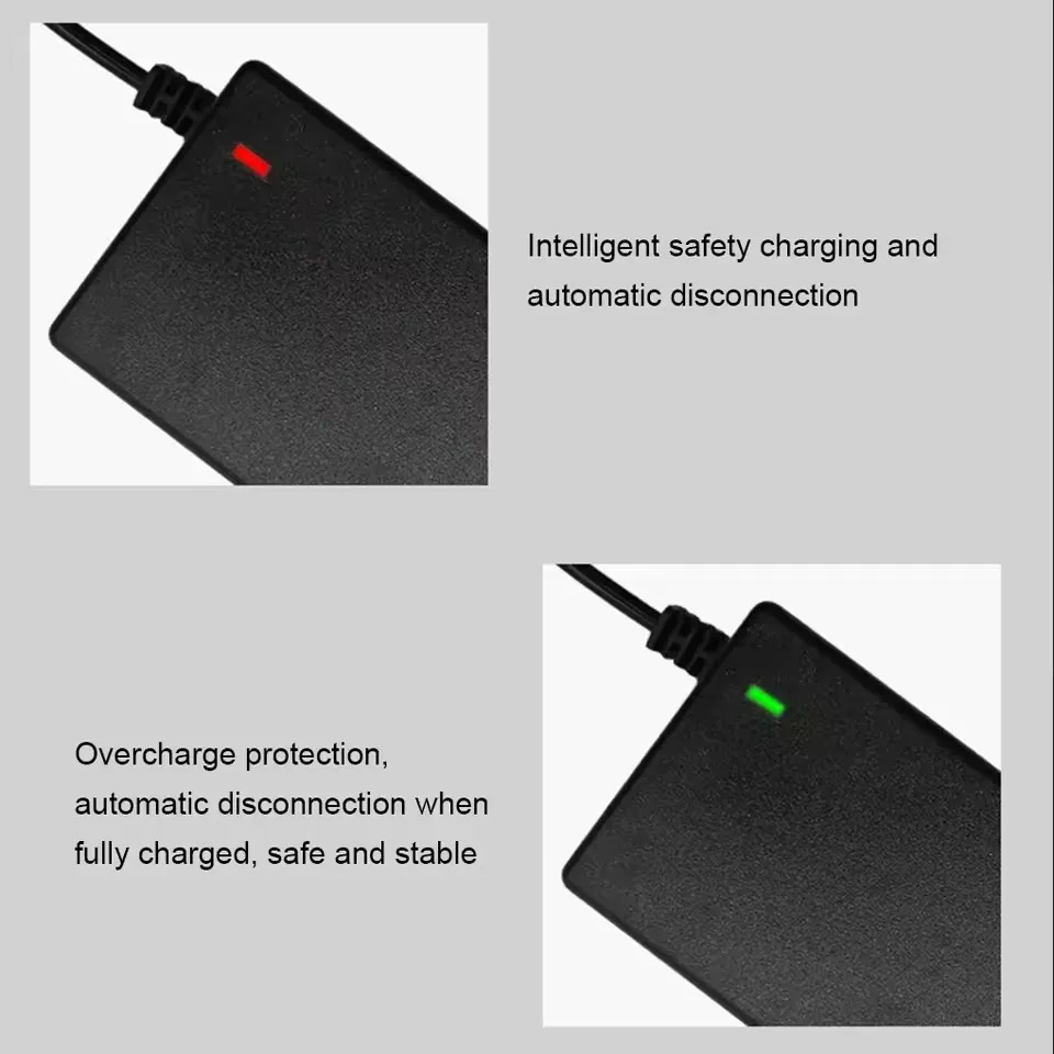 Universal Lithium Battery Charger with Multiple Plug Options (EU/US)