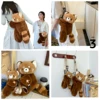 Panda/Red Panda Plush Backpack Cute Soft Fur Crossbody Bag Women's Camping/Travel/Party Bag Birthday Gift Plushie 도매 Льготы