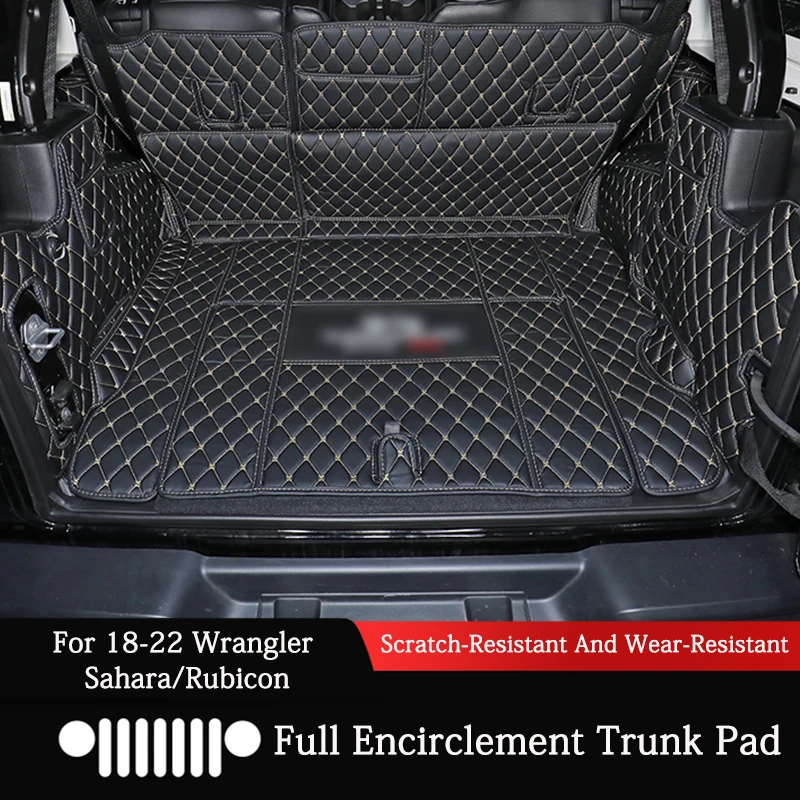 QHCP Car Trunk Mat Durable Leather Cargo Liner Boot Carpet Luggage