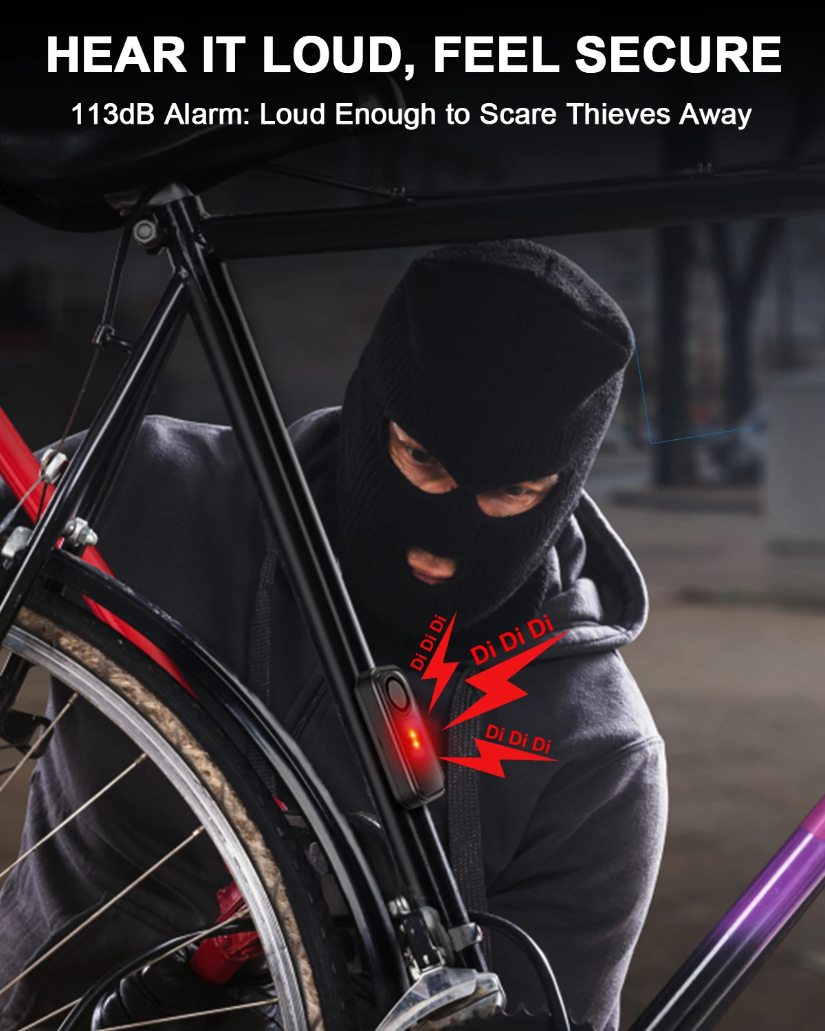 Extractme – alarme anti-cambriolage pour moto, sans fil, étanche, Vibration, avec lumière Led, alarme de Protection de sécurité pour moto 4