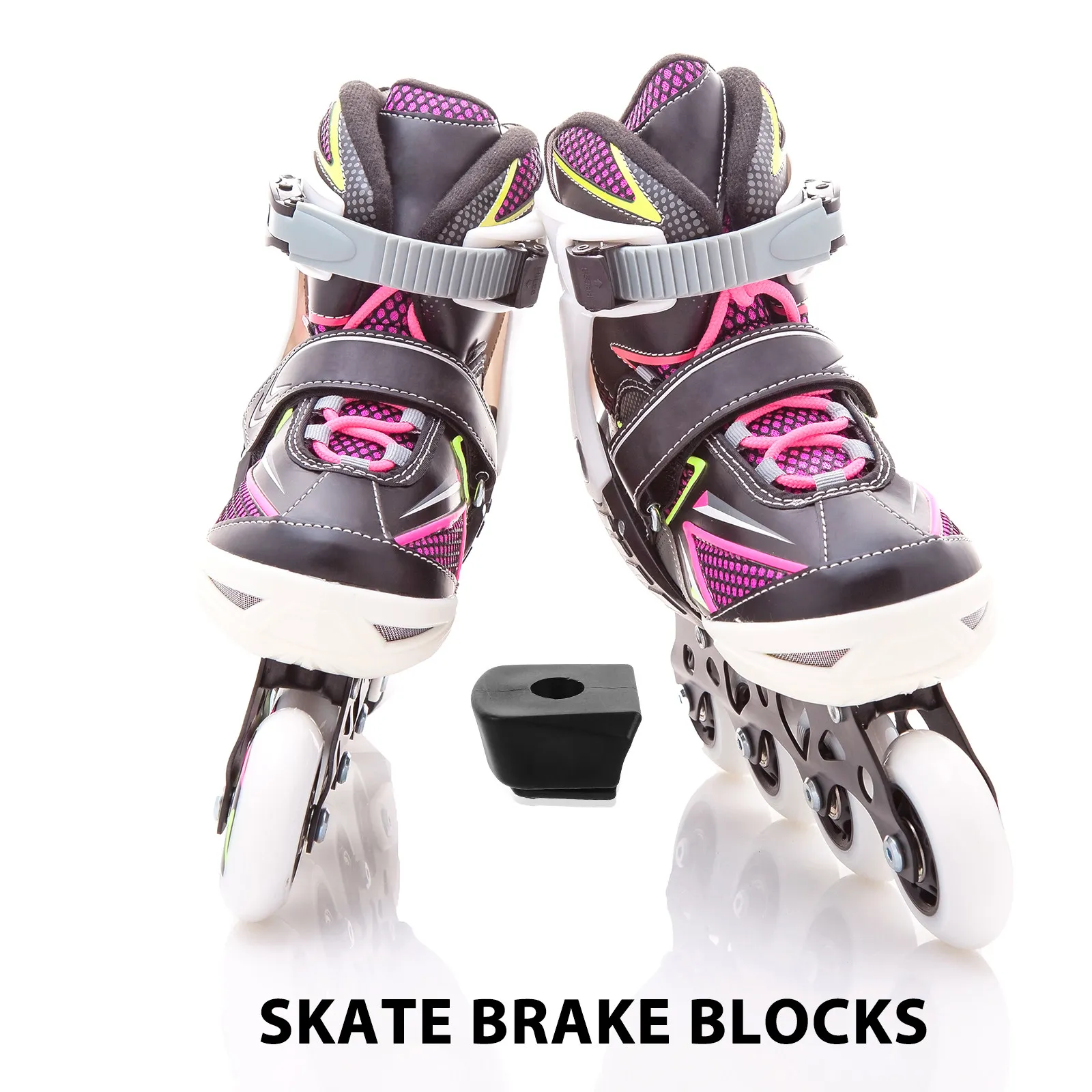 1세트 PU 롤러 스케이트 브레이크 블록 앞바퀴 교체용 내마모성 브레이크 스토..