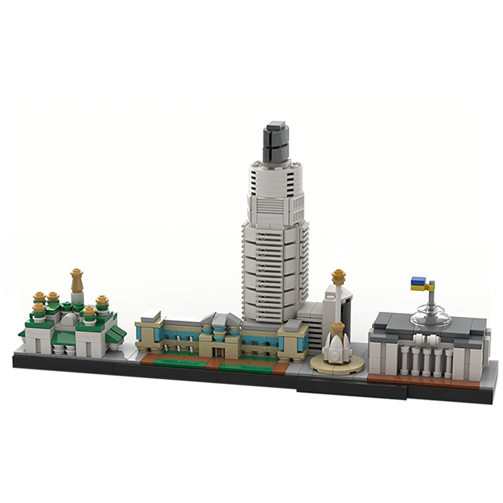 

Building Blocks MOC Ukrainian Architecture Capital Kyiv (Kiev) Skyline Set Idea Assemble Bricks Toys For Children Birthday Gifts