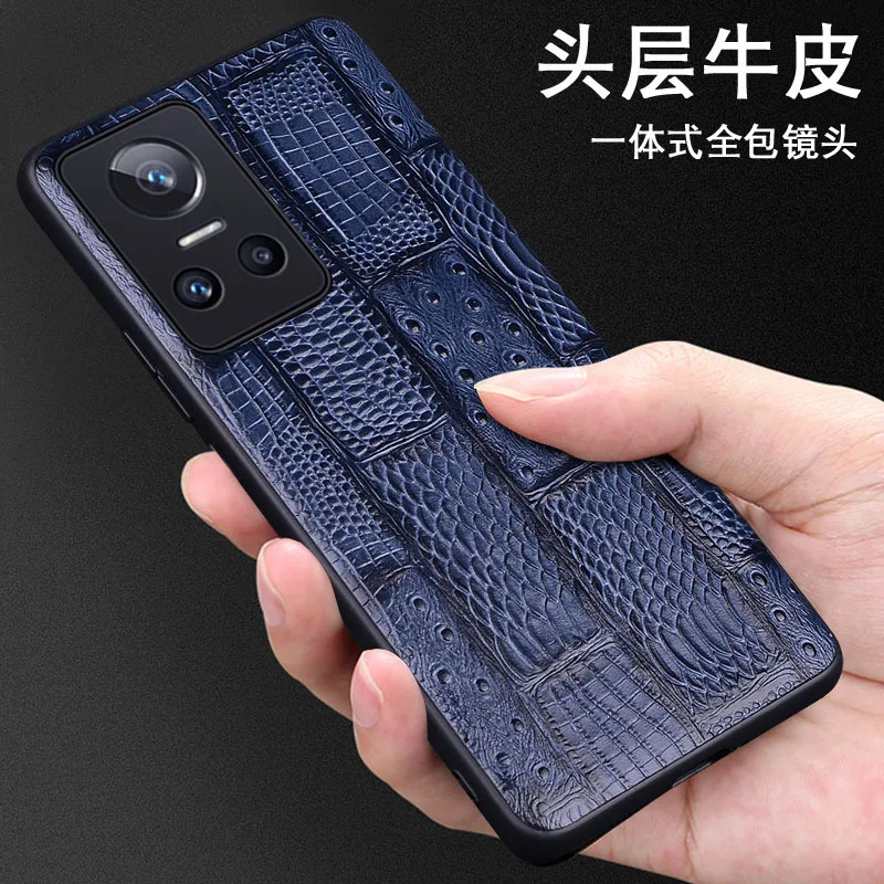 Hot Sales Luxury Genuine Leather Phone Case For Oppo Realme Gt Neo 3 Neo3 Shockproof Back Cover Fundas For Gt Neo3