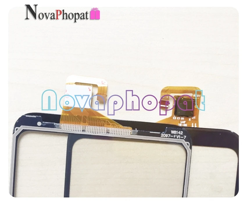 Novaphopat 블랙/화이트 센서 화웨이 Y7 2019 / Y7 프로 2019 / Y7 프라임 2019, 터치 스크린 디지타이저 유리 패널 + 추적