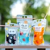 20/50/100Pcs Transparent Plastic Bag Juice Drink Milk Tea Package Portable Disposable Takeaway Kitchen Organizer Sealing Pouch 4