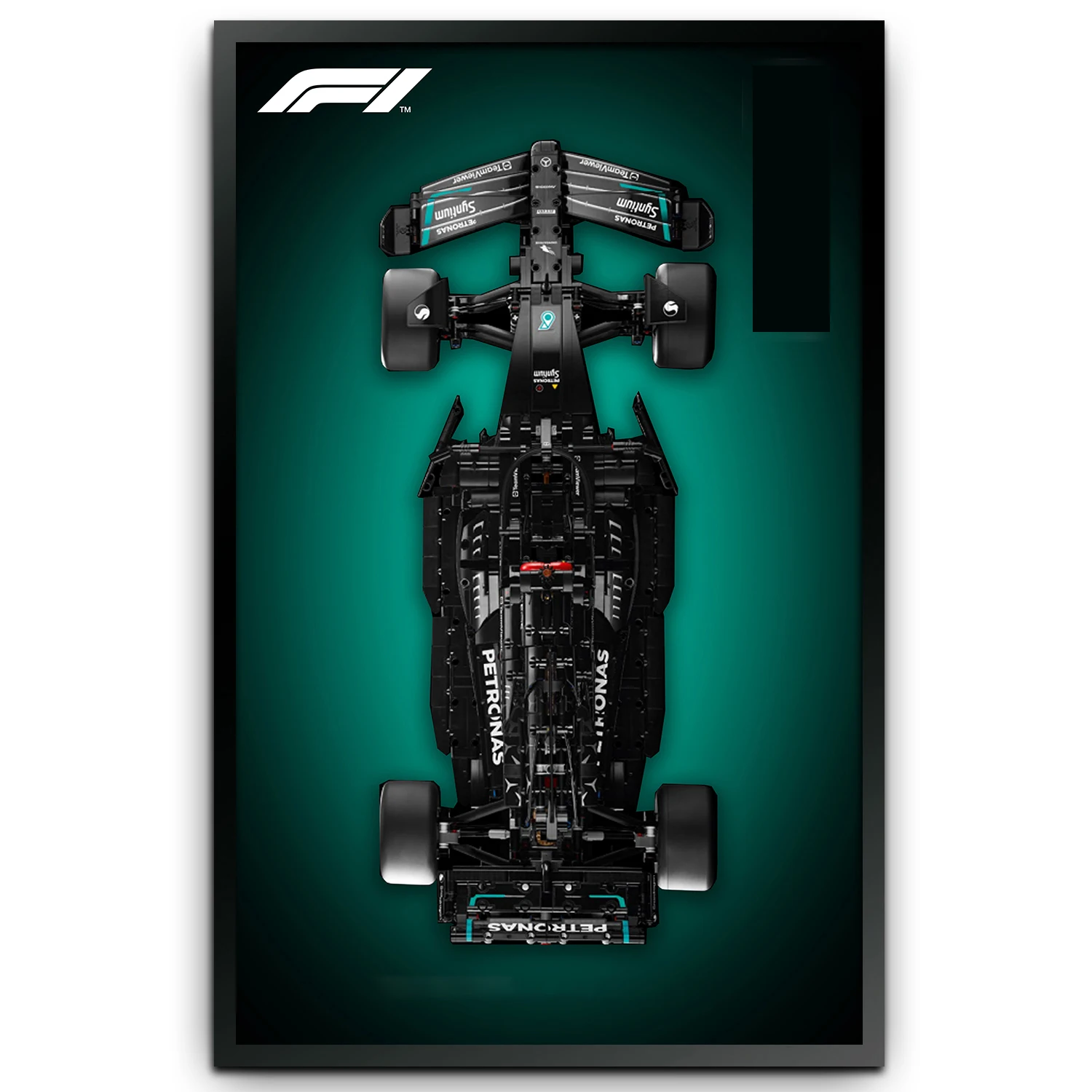 Display Wall Mount Board for Lego 42171 Mercedes-AMG F1 W14 E Performance Adult Racing Model,Adult Collectibles Gifts for Lego C 2