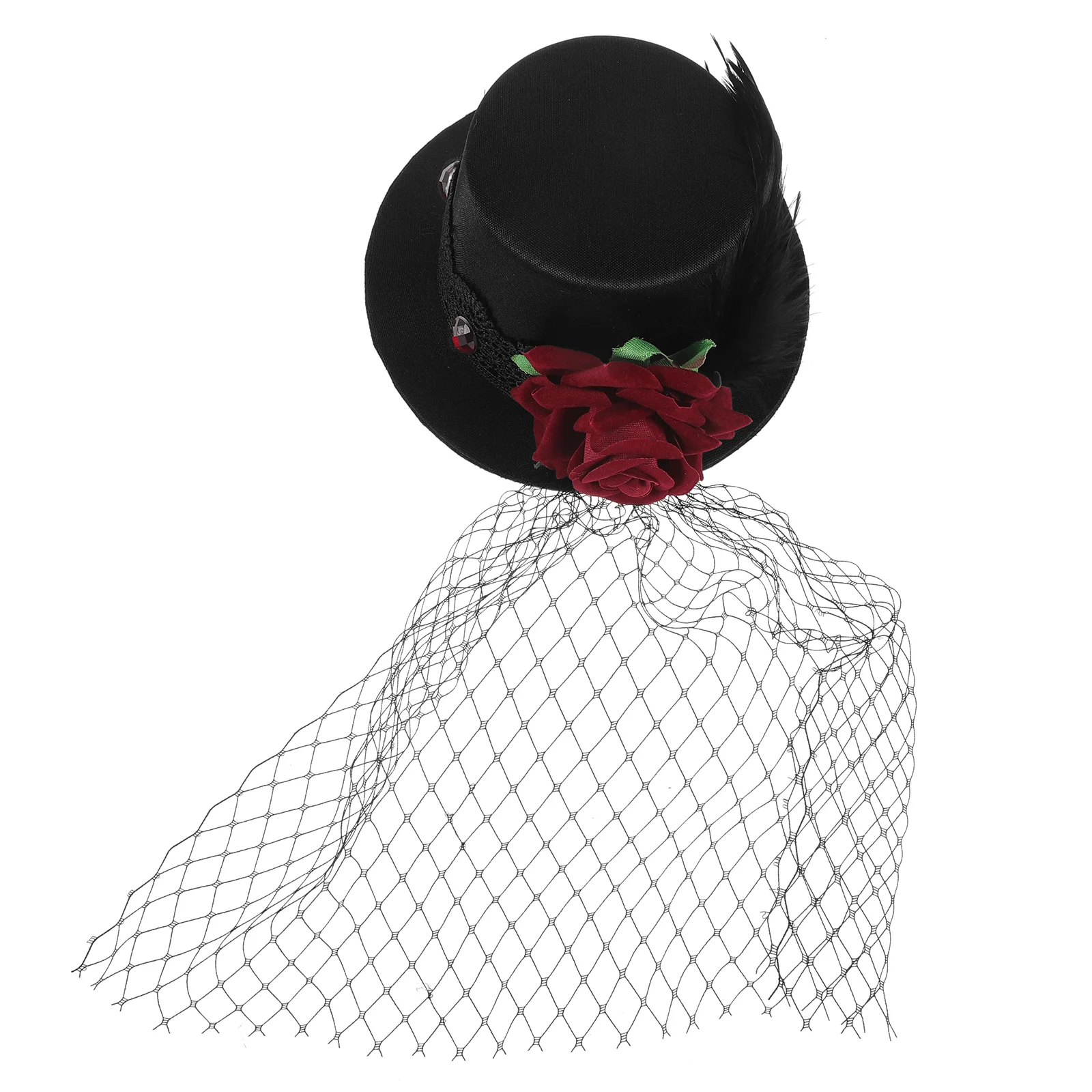 

Girl Hair Clip Gauze Hairpin Lady Bobby Hairpins Womens Hat Mesh Top Flower Women's