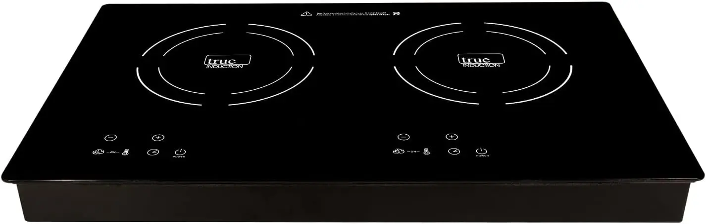 in. Dual Element Black Induction Glass-Ceramic Cooktop 1750W 858UL Cert. 2