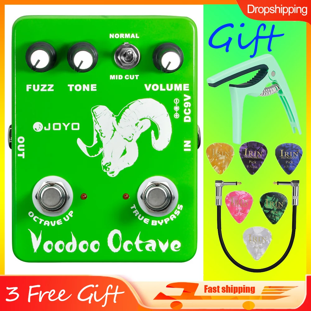 

JOYO JF-12 VOODOO OCTAVE педаль для эффектов Octave гитарная педаль для эффектов Fuzz Мини педаль True Bypass бас электрическая гитара Педаль запчасти
