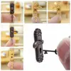 Mini Furniture Pull Keyhole Plate Brass Knobs Dollhouse Lock Key Set Miniature Door Handles Doll House Gift DIY Accessories 4