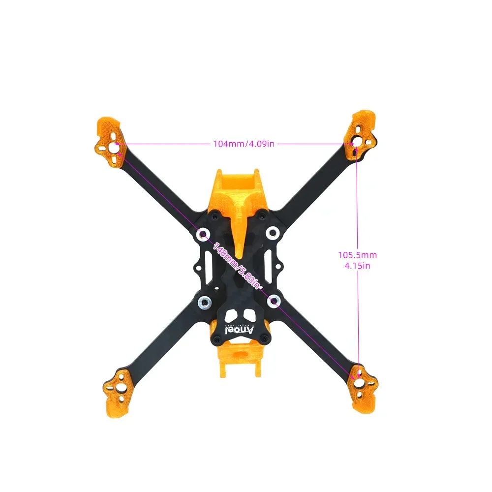 UAngel Angel 1,6/2/2,5/3/3,5 Zoll Carbonfaser-Rahmenkit mit 3D-Druck für 1,6-3,5 Zoll FPV Freestyle Drohnen-Spielzeug – Detail 33