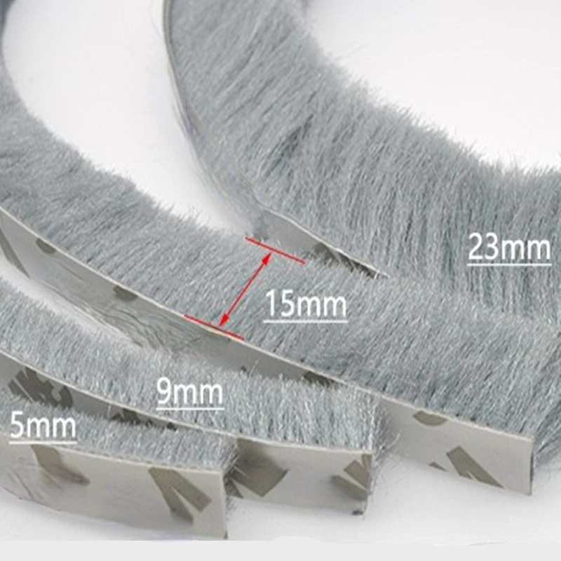 Door Seal Strip Sealing Tape Self-adhesive Sealing Wind-proof Brush Strip For Home Door Window Sound Insulation Strip Gasket Wardrobe door sealing tape