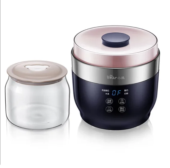 Bear Yogurt Machine Home Fully Automatic 4 Ceramic Yogurt Cup Cheese Rice Wine Machine Dark Blue SNJ-C10T1