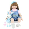 60 CM Silicone Reborn Toddler Doll Toy Lifelike Vinyl Princess Baby With Cloth Body Alive Bebe Dress Up Girl Birthday Gift 1