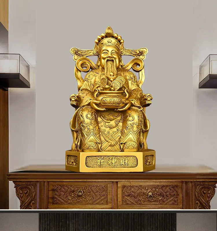 Copper God of Wealth Ornament decorative scene