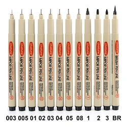 Premium Manga Markers and Needle Pens Art Set - Ideal for Sketching and Hand-Painted Projects (12 pcs set)