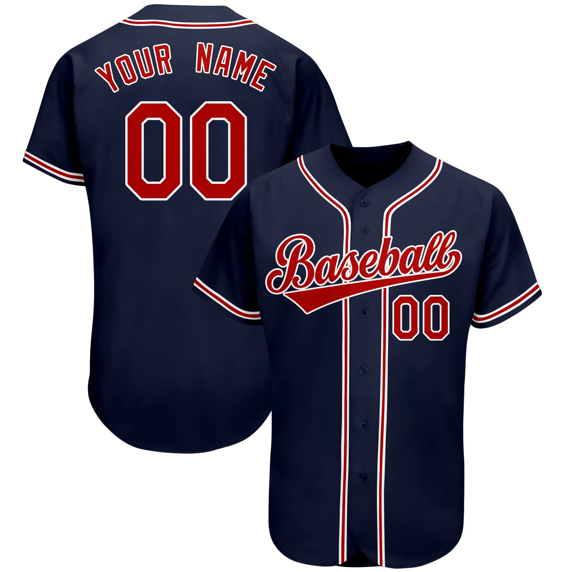 Baseball Jersey Baseball Jersey Full Sublimated Team Name&Numbers Breathable Soft Mesh Softball Uniforms for Adults/Kids Outdoors Game