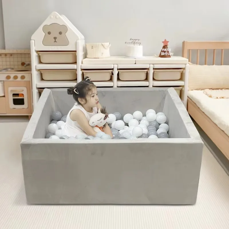 Customize Color Size Square Ball Pit Pool Rectangle White Foam Ball Pool Indoor Playground Soft Play Pit for Kids