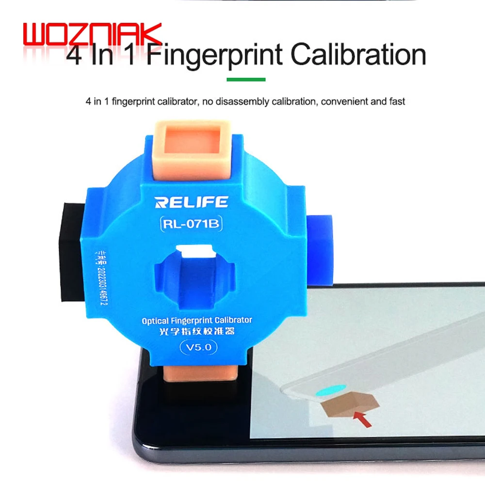 RELIFE RL-071B 4 in 1 Optical Fingerprint Calibration Solve Mobile Phone Screen Fingerprint Failure for HUAWEI/MI/OPPO/VIVO mobile phone repair tools mobile phone repair tools kit