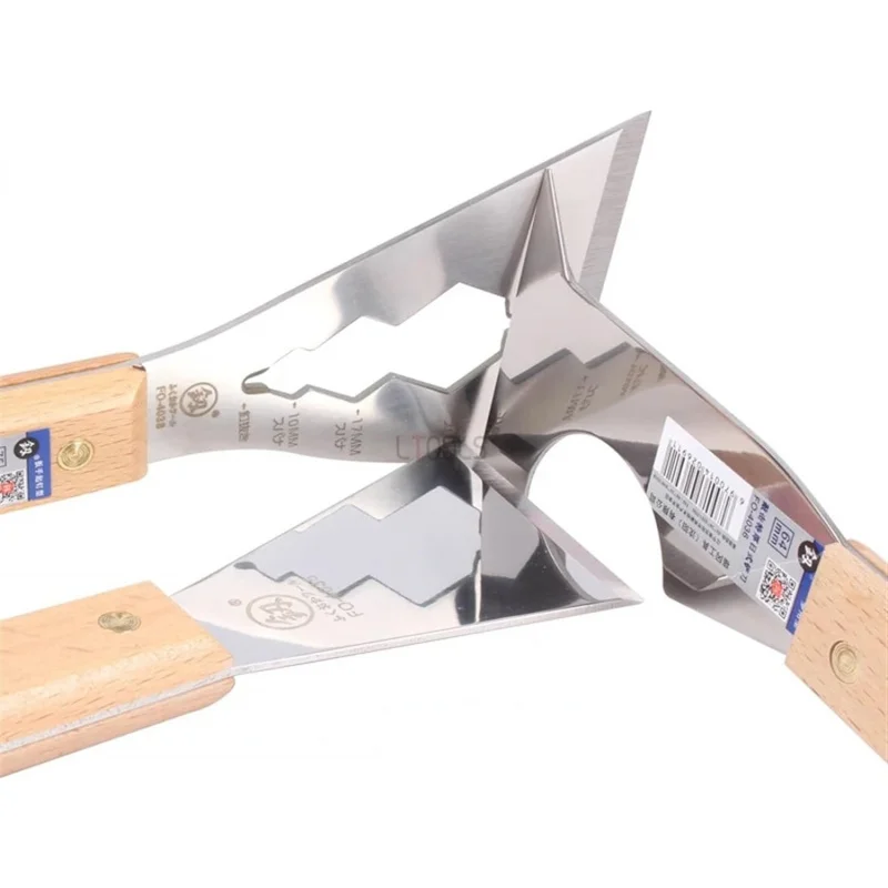 Stainless steel putty knife solid wood cleaning spatula putty knife decoration wall scraper paint tools