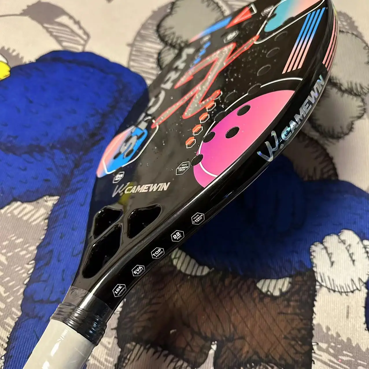 2023 new original camewin18k super soft eva carbon fiber beach tennis racket with bag