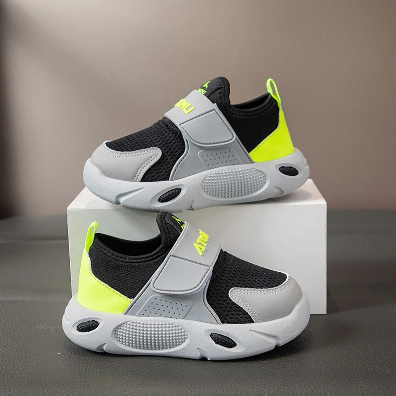 Boys Girls Casual Sneakers Colorblock 2025 New Autumn Children Shoes Non-slip All-day Comfort Chic School Sports Sneakers Soft