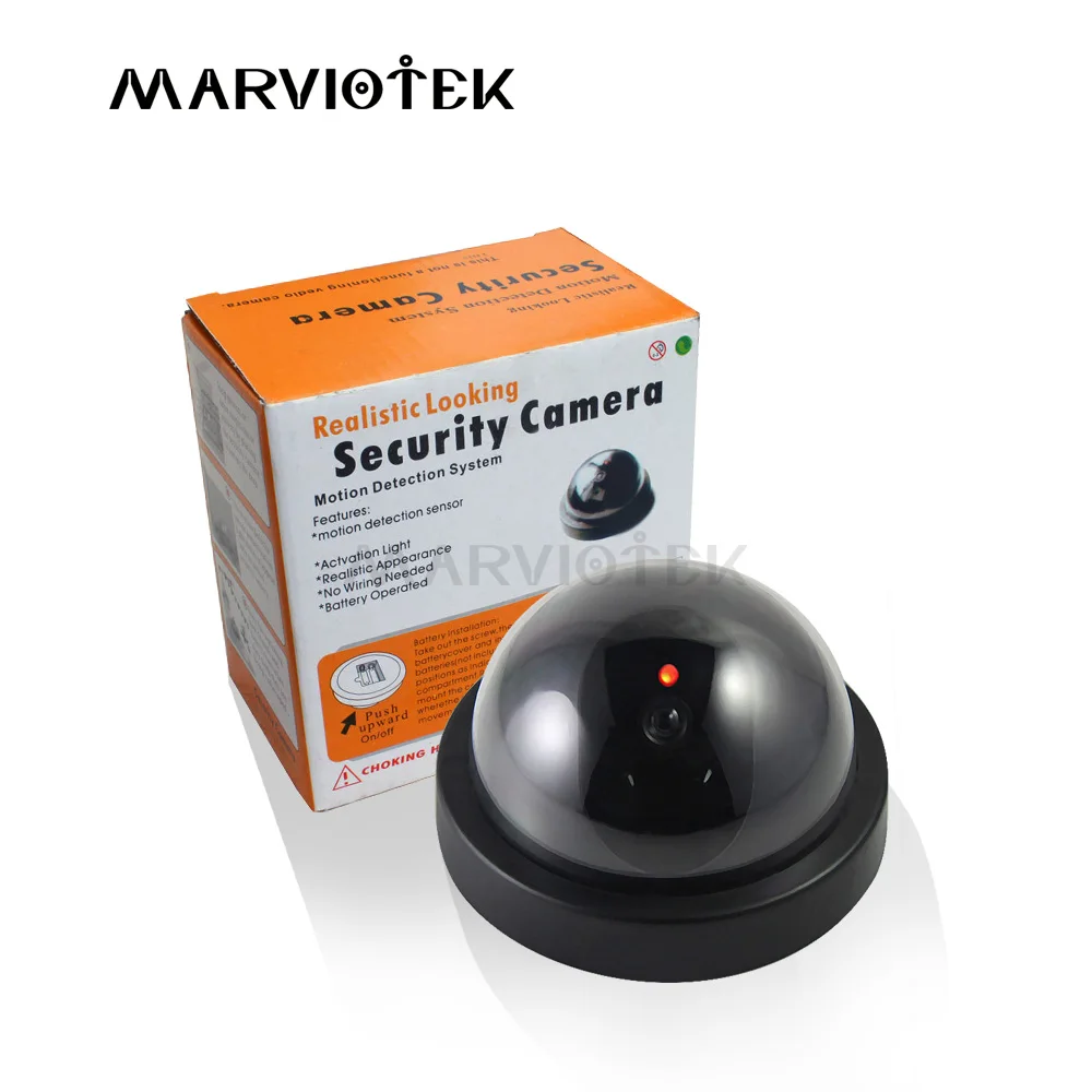 Fake Camera Dummy Surveillance Cameras Home Security Dummy Camera Mini LED Light Fake Dome Simulated Video Surveillance Camera