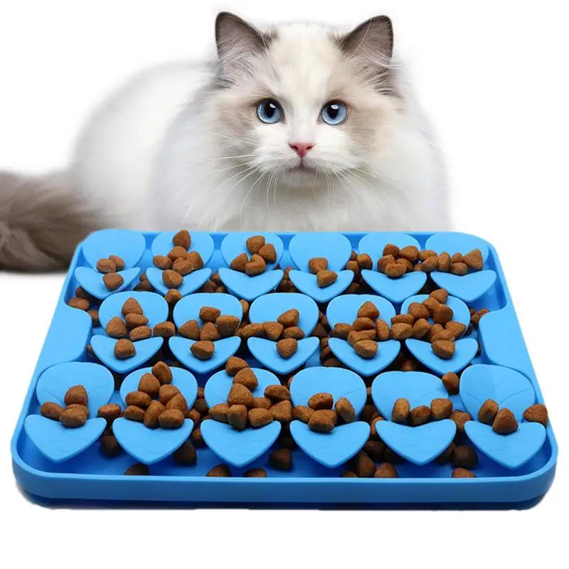 Slow Feeding Mat Cat Slow Feeders Lick Mat Interactive Puzzle Bowl