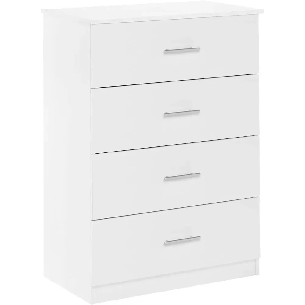 

Simple Design Dresser Dresser With Mirror 4-Tier Handle Furniture Makeup Dressing Table With Mirror Solid White Freight Free