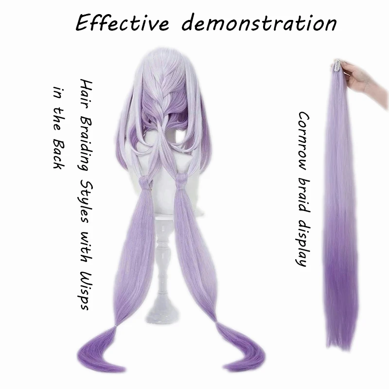 New Castorice Cosplay Synthetic Wig Halloween Christmas Role Playing Party Comic Exhibition Game Honkai Star Rail Long Ponytails