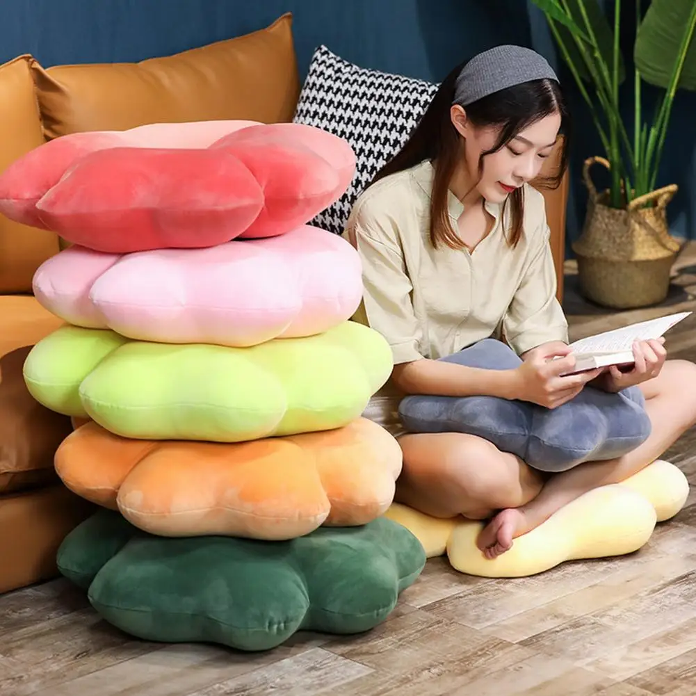 Ornamental Four-Leaf Clover Plush Pillow Wide Use Throw Pillow Ultra Soft Plush Seat Cushion Household Accessory 6