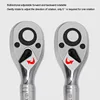 72 Teeth Quick Socket Mini Ratchet Wrench Spanner 1/4 3/8 1/2 Big Medium and Small Fly Two-way Horns Short Handle Repair Tool 4