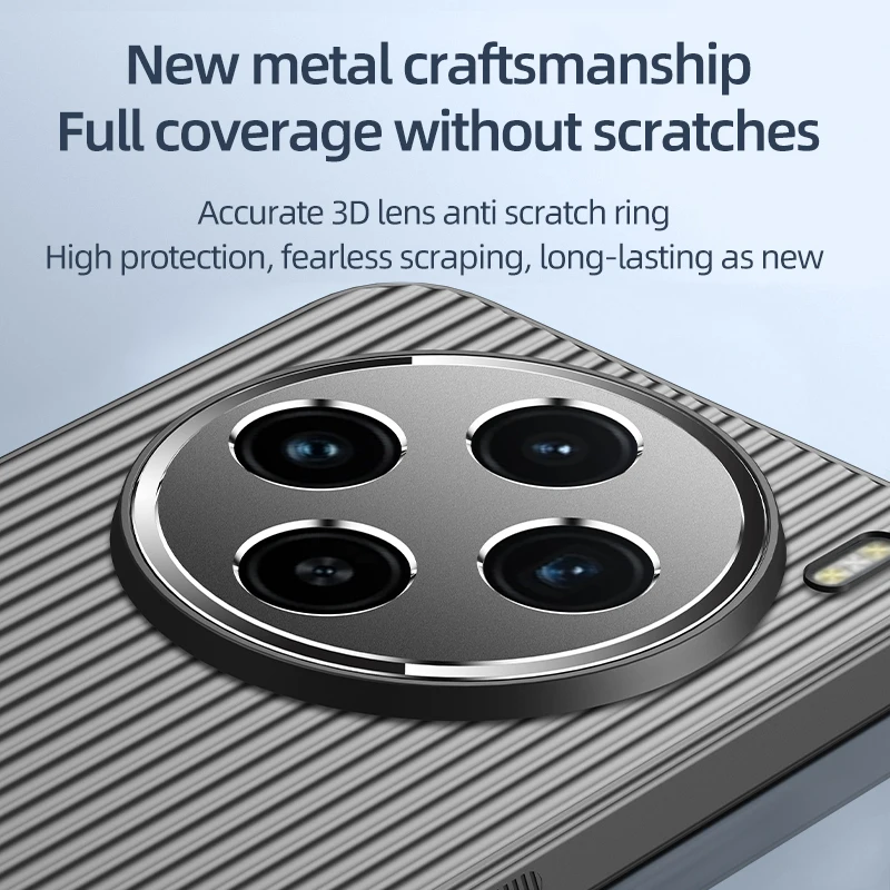 Coque de téléphone pour vivo iQOO 12 11 Neo9 X100 S18 Pro, coque en métal à rayures 3D, protection de l'appareil photo, coque souple mate, anti-chute, antidérapante_voghion.com