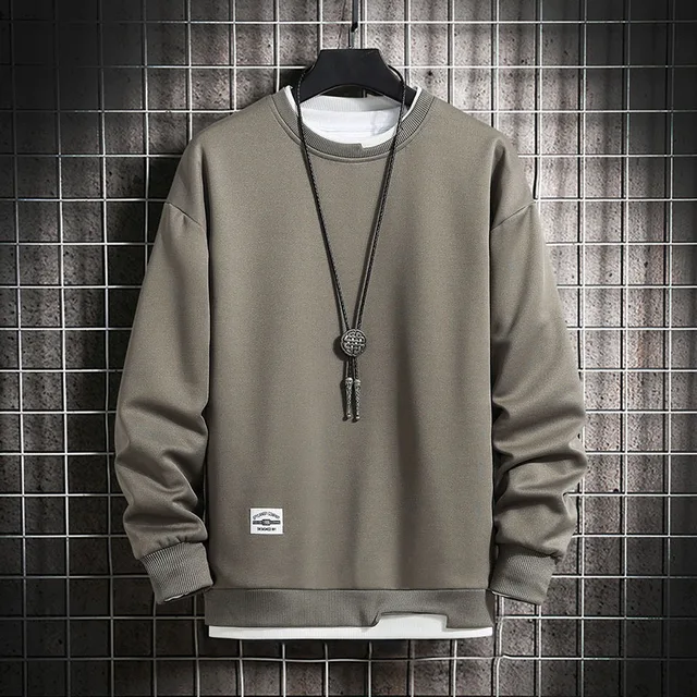 Mens Casual Sweatshirts Hoodie Men Fake 