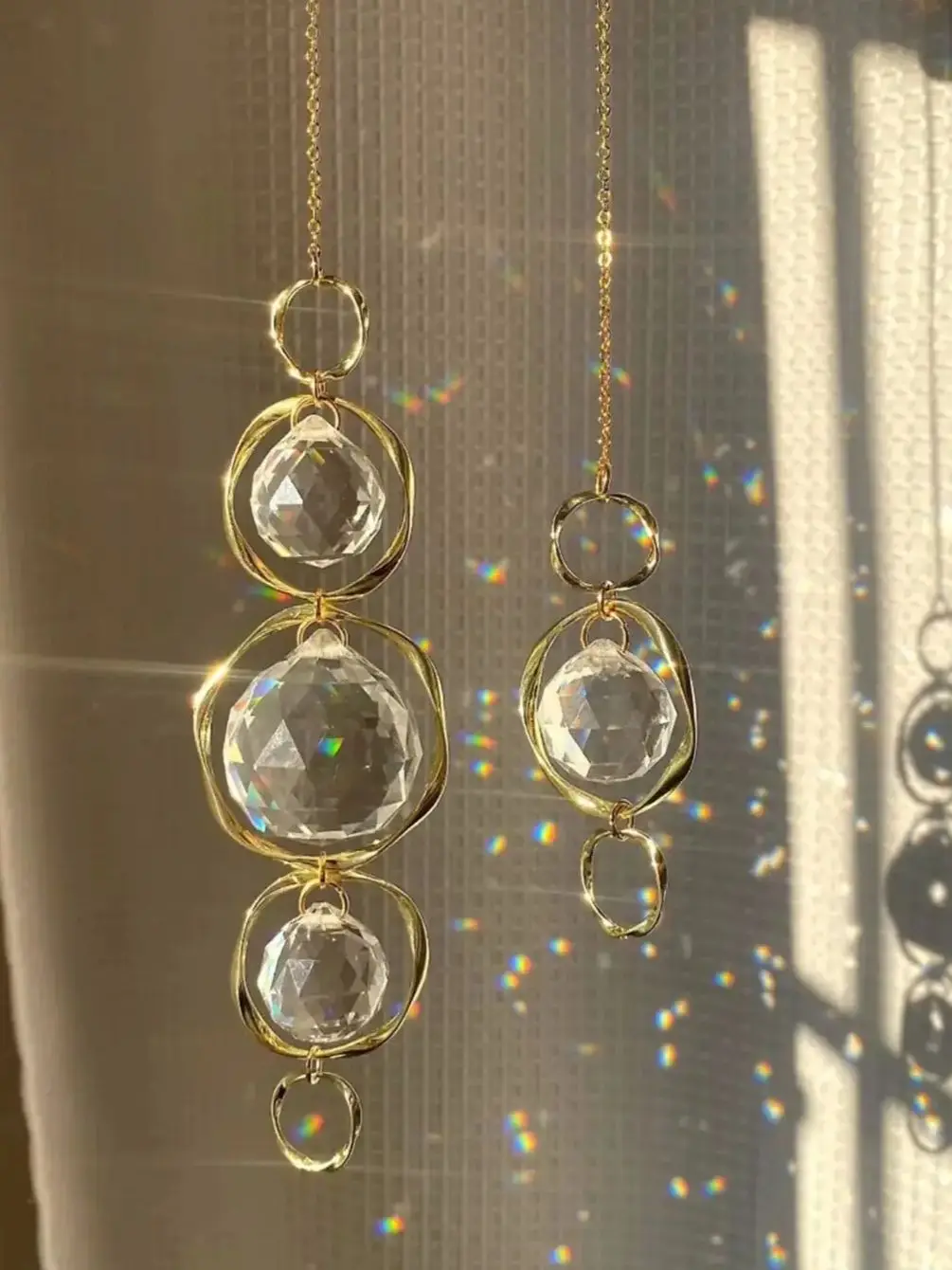 Suncatcher Crystal Prism Ball Window Light Catcher Rainbow Maker Outdoor Decor