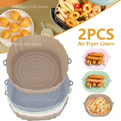 Air Fryer Silicone Tray Oven Baking Tray Pizza Fried Chicken Baking Tool Reusable Liner Easy to Clean airfryer Silicone Basket