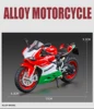 Assembled 1:12 Scale Duceti 1199 Alloy Die Cast Motorcycle Models Toys Metal Street  Sports Sound Light Children Christmas Gifts 3