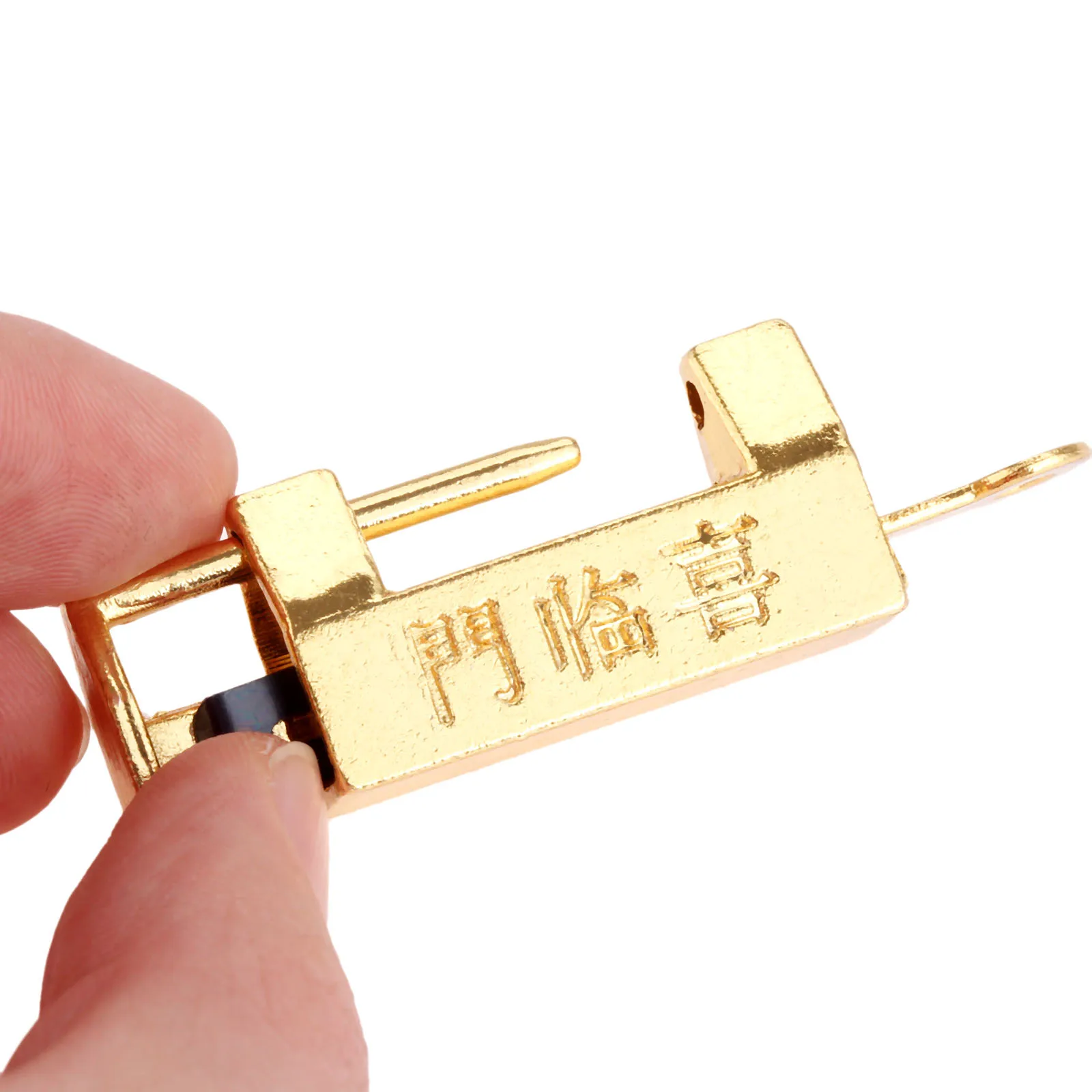 1pc Gold 34*18*10mm Zinc Alloy padlock Jewelry Chest Box Padlock Wooden Suitcase Drawer