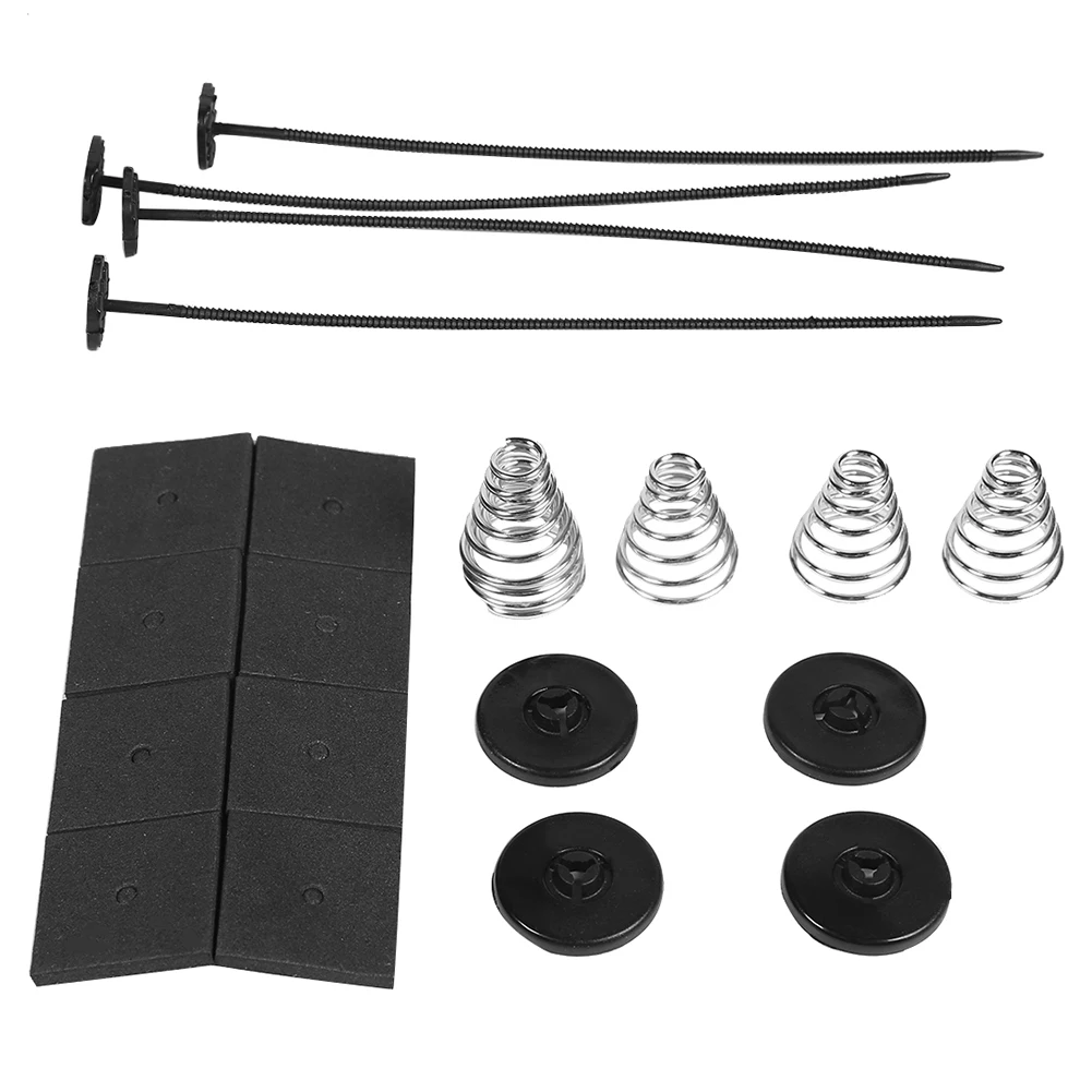 Radiator Fan Mounting Kit 2Pcs/Set Auto Car Universal Electric Radiator Fan Ventilador Mounting Kit 8x 9" Ties 16x Rubber Pads 8x Connectors Spring