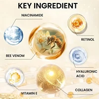 Bee Venom Crème liftante instantanée pour le visage, raffermit et soulève la peau libre, lisse la peau |     Sans alcool, contenant de l'acide hyaluronique, adapté à tous les types de peau 6