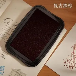 Vintage - Inspired Large Ink Pad for Stamping and Scrapbooking Projects (10 chocolate)