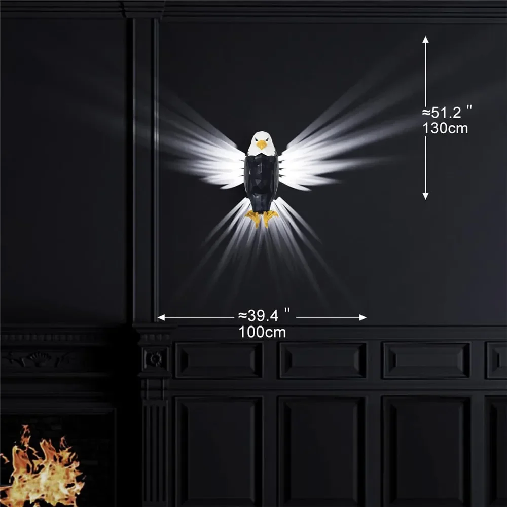 LED Wall Lamp Wall Light 3D Bald Eagle Wall Night American Eagle Night Light Decoration