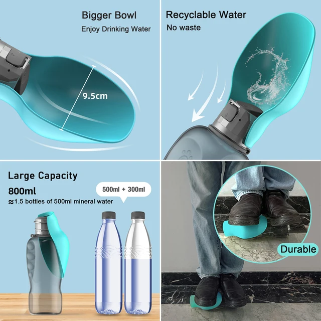 Portable Dog Water Bottle For Small Large Dogs Outdoor Walking Puppy Drinking Bowl Cat Drinker Labrodor Yorkshire Pet Supplies 4