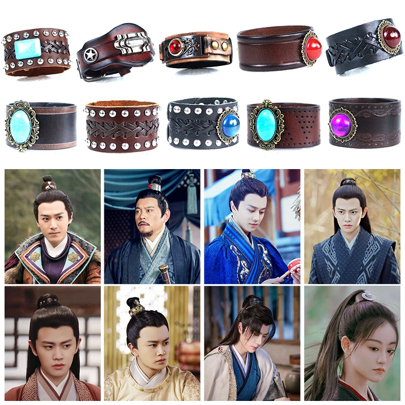 

Leather Hair Crown Unisex Headband Samurai Warrior Accessories Traditional Chinese Hanfu Hairband Ancient Movie Cosplay