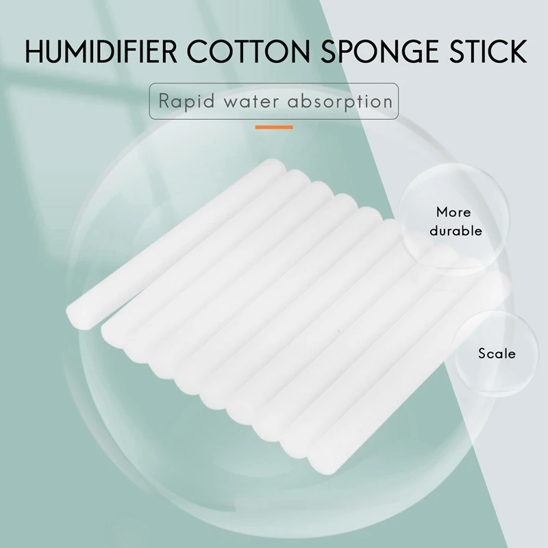 10Pcs/Pack Humidifier Filter Replacement Cotton Sponge Stick for Usb Humidifier Aroma Diffuser Mist Maker Air Humidifier