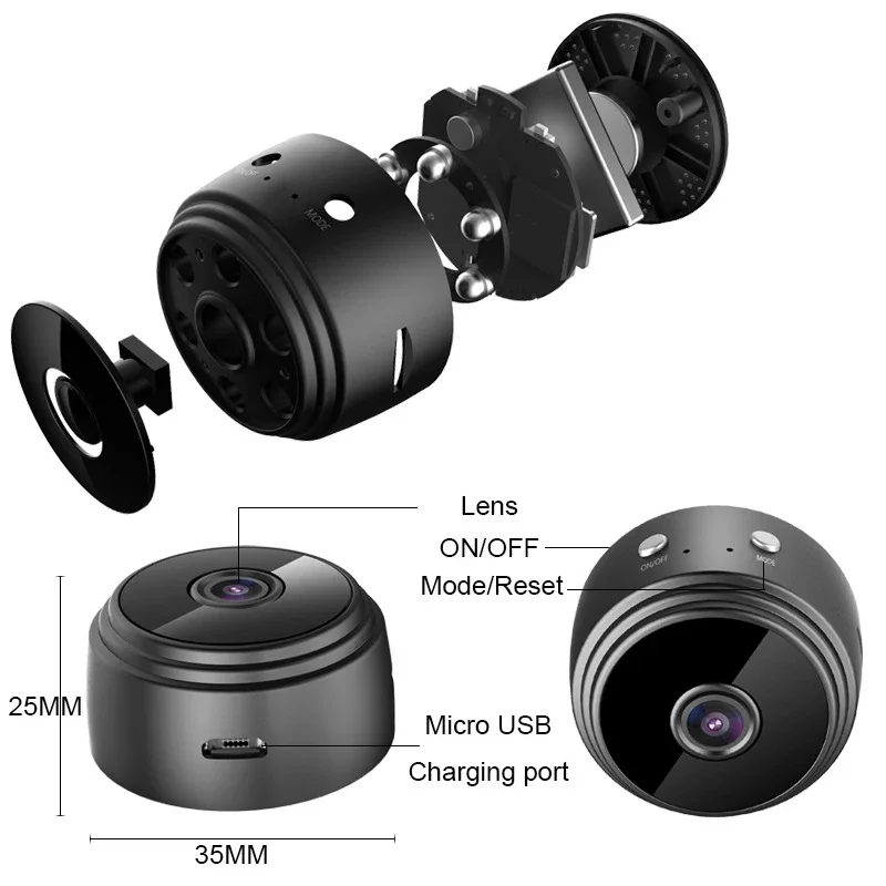 A9 WiFi Mini Camera Wireless Video Recorder Security Protection Camera Smart Home Monitoring Camera For Infants And Pets 2