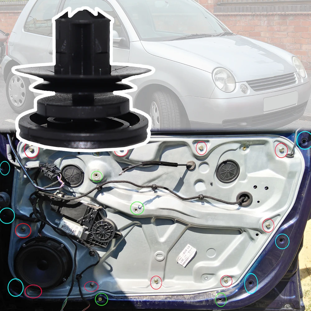 Per Seat Arosa 1998 1999 2000 2001 2002 - 2005 Vw Lupo 6X Car Door Card Trim Panel Front Interior Fastener Molding Clip Holder