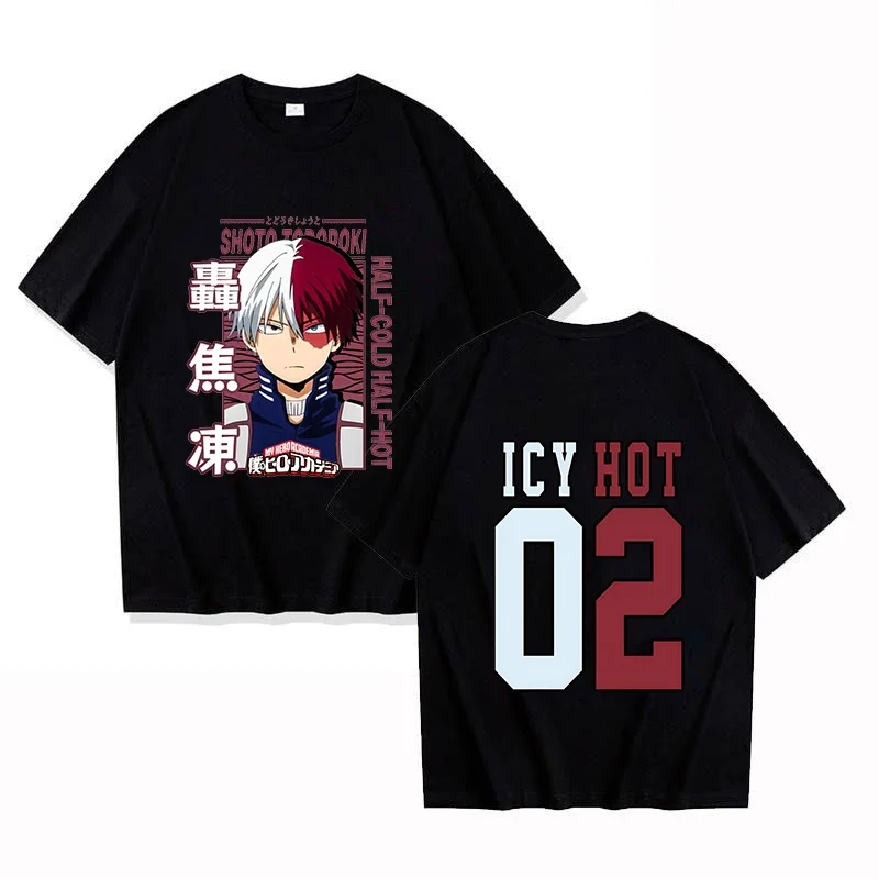Funny Todoroki Shoto Print Children's T-shirt Summer Anime Pattern T Shirt Girls and Boys Short Sleeve Loose Shirts 4