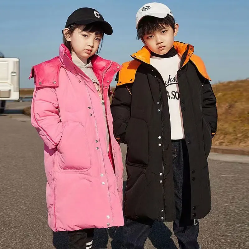 

Fashion Autumn Winter Coat Kids Girls Boys Jackets Outwear High Quality White Duck Down Parkas 4 Colors For 4 6 8 10 12 14 Year